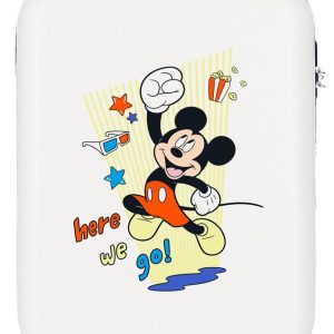 MALETA DE CABINA MICKEY HERE WE GO RIGIDA 55CM BLANCO