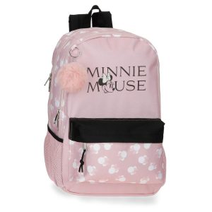 MOCHILA ESCOLAR DOBLE 44CM MINNIE HEADS