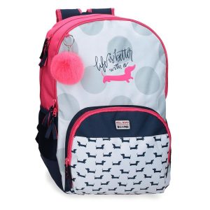 MOCHILA ESCOLAR DOBLE ROLL ROAD TECKEL ADAPTABLE CARRO 44CM