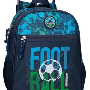 MOCHILA INFANTIL ROLL ROAD GOL 28 CM CON CARRO