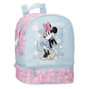 MOCHILA INFANTIL MINNIE HAPPY 28CM CON PORTAMERIENDA