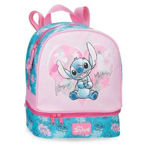 MOCHILA INFANTIL HEART STITCH 28CM CON PORTAMERIENDA