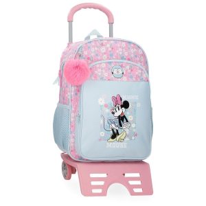 MOCHILA INFANTIL MINNIE HAPPY 33CM CON CARRO