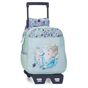 MOCHILA GUARDERIA FROZEN CLOSE TO THE HEART 25CM CON CARRO
