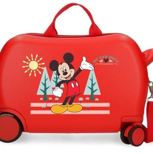 MALETA INFANTIL 2 R MULTIDIR, MICKEY MOUNTAIN 45 CM ROJO