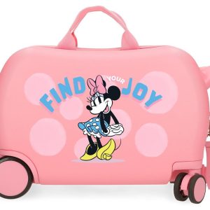 MALETA INFANTIL 2 R MULTIDIR, MINNIE FIND YOUR JOY 45CM ROSA