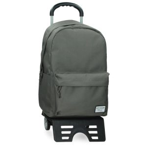 MOCHILA ESCOLAR MOVOM ALWAYS ON THE MOVE 44 CM CAQUI CARRO