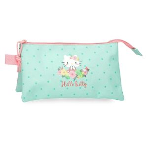 ESTUCHE TRIPLE HELLO KITTY FLORAL KITTY