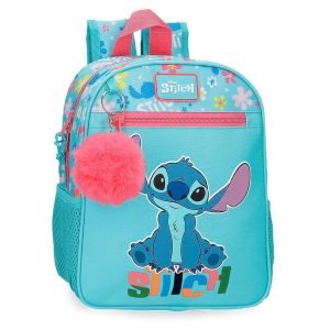 MOCHILA INFANTIL ALOHA STITCH 28CM ADAPT A CARRO