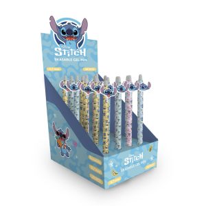 EXPOSITOR 20 BOLIGRAFOS DE GEL BORRABLE STITCH TROPICAL