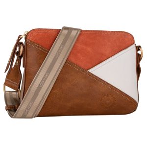 BOLSO BANDOLERA POLIPIEL KATE LOIS MARRON