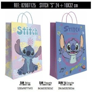 BOLSA REGALO PAPEL STITCH DISNEY 10X24X32 ASA RETORCIDA SUR