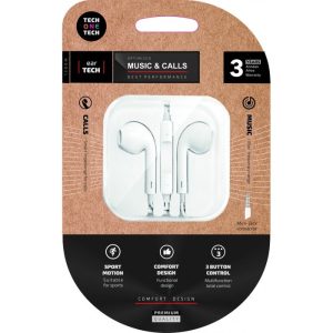 AURICULARES ERGONOMICOS EARTECH WHITE CABLE 1,2M JACK