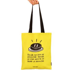 BOLSA DE TELA PULSAR EN CASO DE NECESITAR PAUSAR LA VIDA