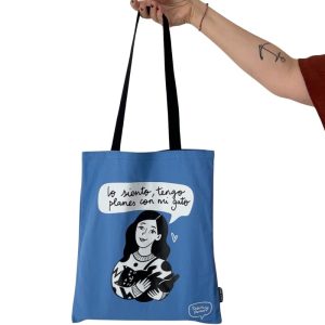 BOLSA DE TELA PLANES CON MI GATO