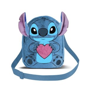 BOLSO CUADRADO PLUSH LILO Y STITCH HEART