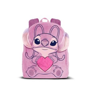 MOCHILA INFANTIL PLUSH LILO Y STITCH ANGEL HEART