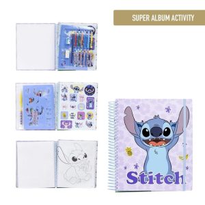 ALBUM ESPIRAL ACTIVIDADES COLOREABLE STITCH