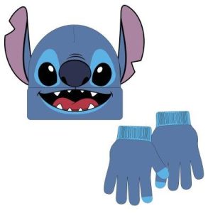 CONJUNTO 2 PIEZAS GORRO Y GUANTES STITCH