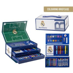 SET PAPELERIA CAJONES COLOREABLE REAL MADRID