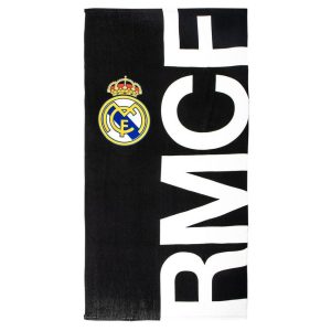 TOALLA MICROFIBRA REAL MADRID NEGRA 80X190