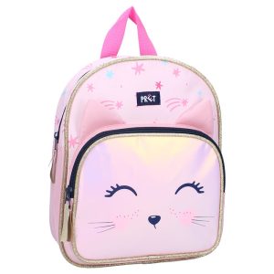 MOCHILA INFANTIL CON BOLSILLO FRONTAL GATITO FANTASIA 29CM