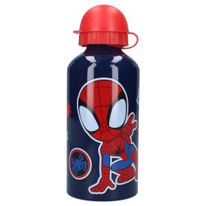 BOTELLA ALUMINIO CON TAPON Y BOQUILLA 500ML SPIDEY