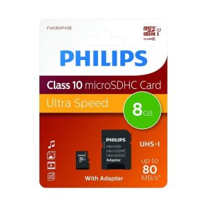 TARJETA MICROSDHC 8GB CLASE 10 U1 + ADAPTADOR