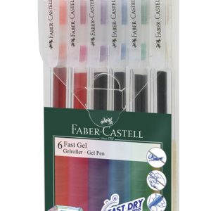 ROLLER FABER FAST GEL ROLLER BLISTER 6 COLORES SURTIDOS