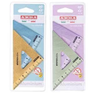 SET DIBUJO ALUMINIO KEEP COLOUR ESCUADRA + CARTABON 12CM