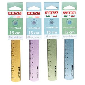 CUBILIETE 20 REGLAS 15 CM ALUMINIO PASTEL KEEP COLUR SURTID