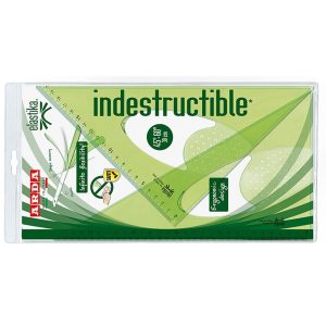 SET DIBUJO ELASTIKA ESCUADRA 45? + CARTABON 60? 30CM