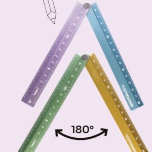 REGLA 30CM PLEGABLE ALUMINIO KEEP COLOUR PASTEL
