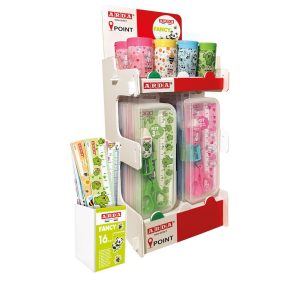 EXPOSITOR FANCY 12 AFILALAPIZ+24 REGLAS 16CM+ 12 TIJERAS