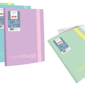 CARPETA 60 FUNDAS KEEP COLOUR PASTEL SURTIDAS
