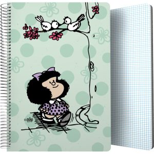 CUADERNO PP FOLIO 80H 90G CUADRO 4MM MAFALDA KISS 26