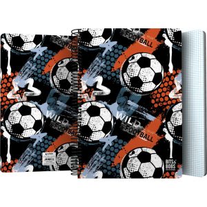 CUADERNO PP FOLIO 80H 90G CUADRO 4MM B&B WILD FOOTBALL 26