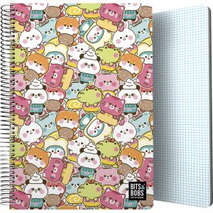 CUADERNO PP FOLIO 80H 90G CUADRO 4MM B&B KAWAII 26