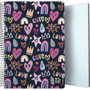 CUADERNO PP FOLIO 80H 90G CUADRO 4MM B&B CUTE 26