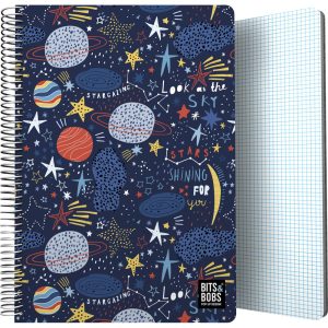 CUADERNO PP FOLIO 80H 90G CUADRO 4MM B&B PLANETS 26