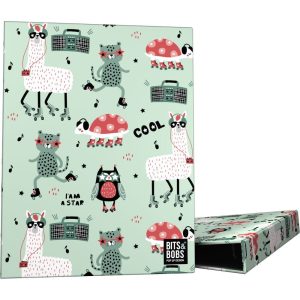 CARPETA A5 4 ANILLAS 20 MM FORRADO B&B PARTY 26