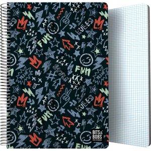 CUADERNO PP FOLIO 80H 90G CUADRO 4MM B&B PEACE 26