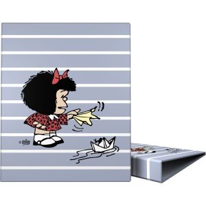 CARPETA A4 4 ANILLAS 25MM FORRADO MAFALDA BOAT 26