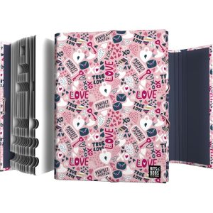 CARPETA CLASIFICADORA FORRADA SOLAPAS B&B TRUE LOVE 26
